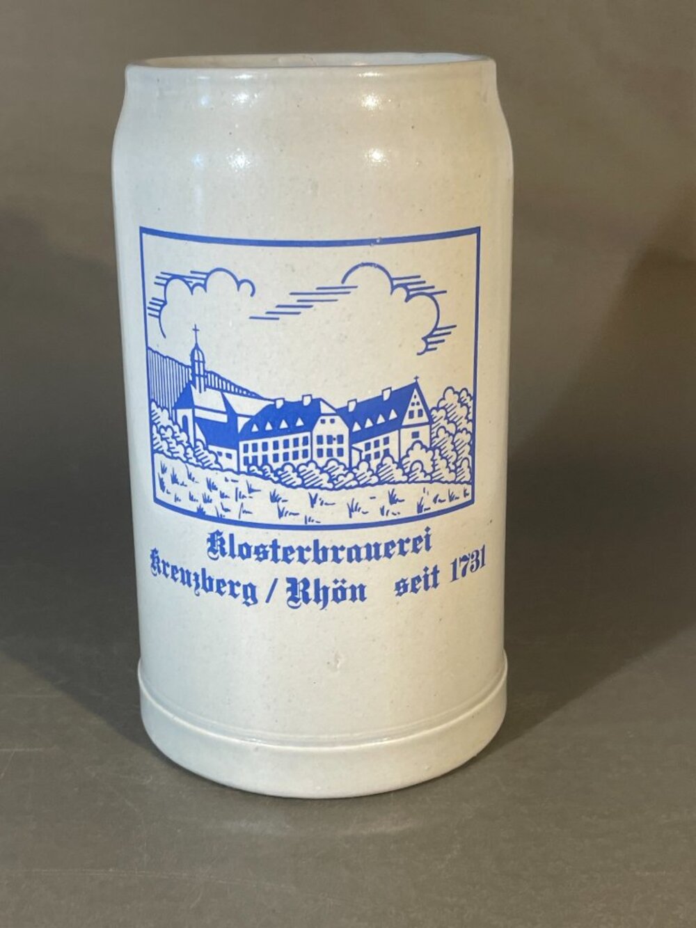 Vintage German Beer Stein 1L Klosterbrauerei Hoernberg Stoneware Tankard (#1909)